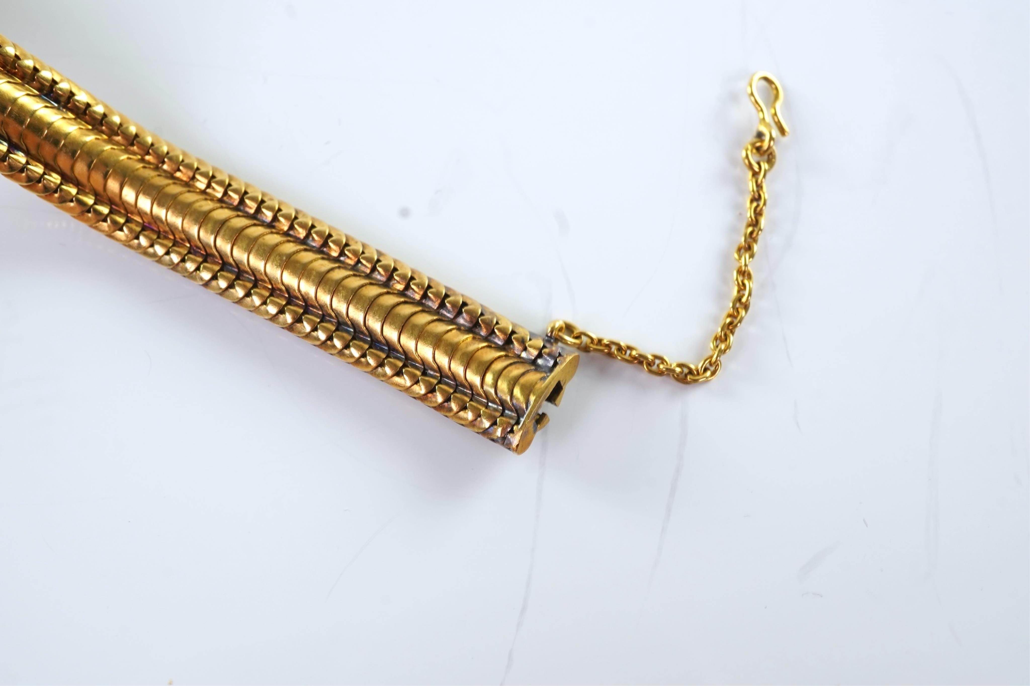 A Victorian gold and ruby bracelet, late 19th century